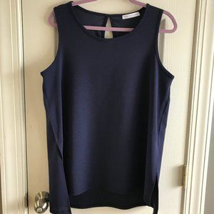 Chris & Carol Navy Tank Hi-lo hem Medium